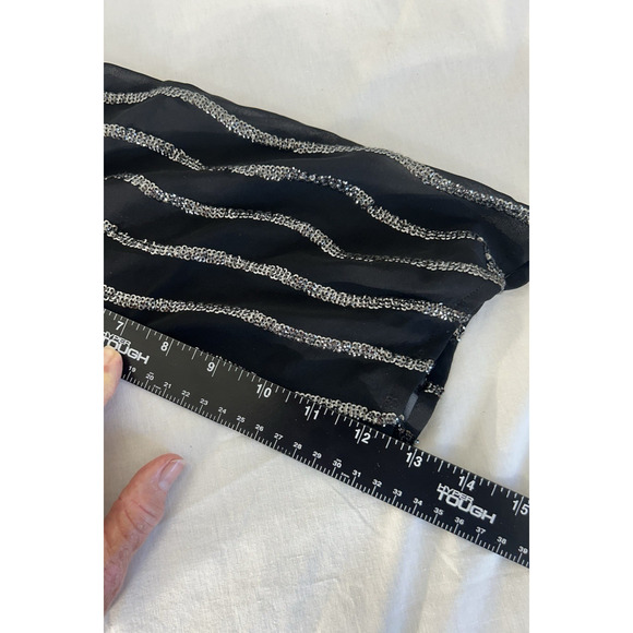 Castle Core Fairy Goth Bell Sl Abercrombie &‎ Finch Black & sequin romper Sz 00 - Picture 7 of 10